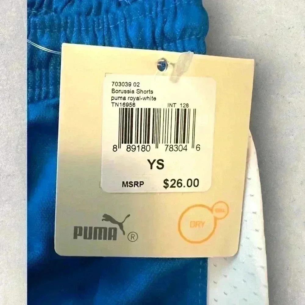 NWT youth small puma blue shorts - Picture 2 of 3